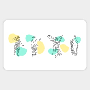 Greek Goddess blue Sticker